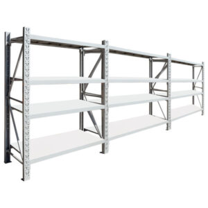 2m x 4.5m x 0.5m 2400kg Powder Coated Metal Garage Shelving (Light Grey)