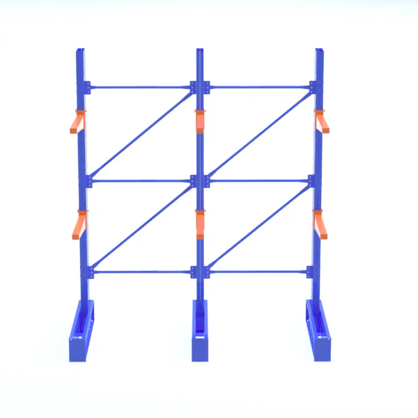 3658mm Height 2 Bays Single Sided Heavy Duty Cantilever Racking System