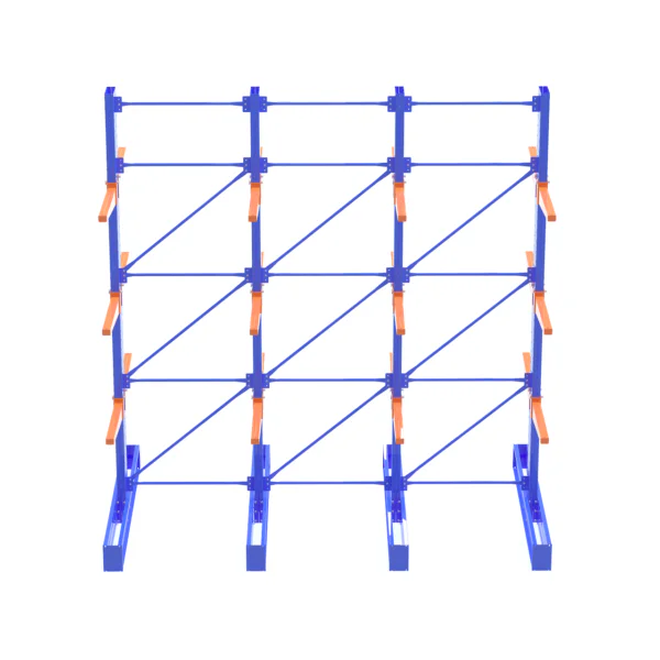 4840mm Height 3 Bays Double Sided Heavy Duty Cantilever Racking System