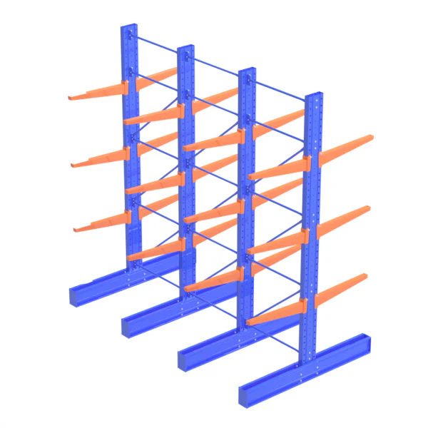 4840mm Height 3 Bays Double Sided Cantilever Racking System