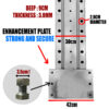 4267mm Height 2 Bays Double Side Galvanised Cantilever Racking