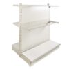 1.5m x 1m Double Sided Gondola Shelving For Retail Display (Cream White)