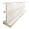 1.5m x 2m Double Sided Gondola Shelving For Retail Display (Cream White)