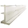 1.5m x 3.6m Double Sided Gondola Shelving For Retail Display (Cream White)