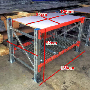 1372mm 1 Level MDF 1 Mesh Panel Galvanised