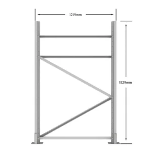1829mm (H) x 1219mm (W) Heavy Duty Pallet Racking Upright Frame