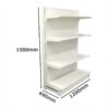 1.5 m x 1.2 m Single Sided Gondola Shelving For Retail Display (Cream White)