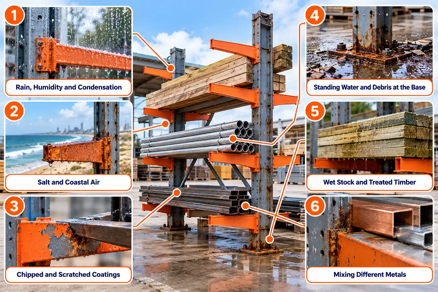 Causes of Rust in Cantilever Racking